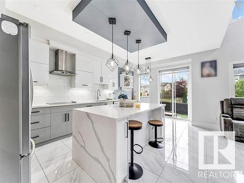 2132 20 Avenue, Edmonton, AB - Indoor Photo Showing Kitchen With Upgraded Kitchen