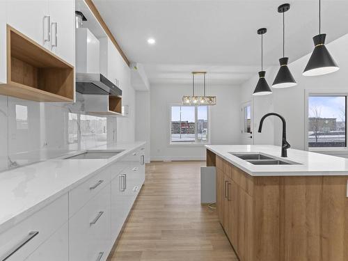 4731 168 Ave Nw, Edmonton, AB - Indoor Photo Showing Kitchen With Double Sink With Upgraded Kitchen