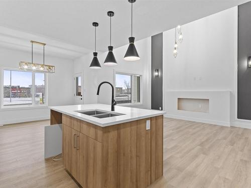 4731 168 Ave Nw, Edmonton, AB - Indoor Photo Showing Kitchen With Double Sink With Upgraded Kitchen