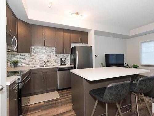 8 4850 Terwillegar Common, Edmonton, AB - Indoor Photo Showing Kitchen With Stainless Steel Kitchen With Upgraded Kitchen