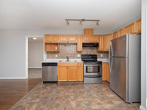 424 5005 165 Avenue, Edmonton, AB - Indoor Photo Showing Kitchen With Double Sink