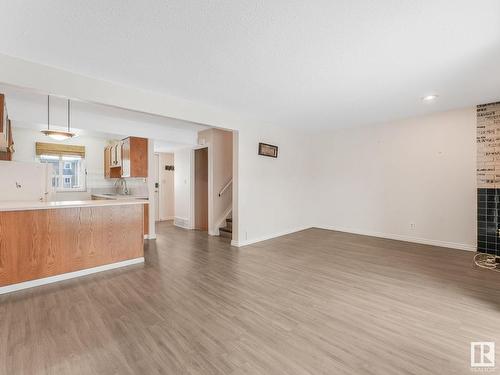 14656 121 Street, Edmonton, AB - Indoor Photo Showing Kitchen With Fireplace