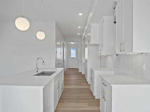 20505 42 Avenue, Edmonton, AB - Indoor Photo Showing Kitchen With Double Sink With Upgraded Kitchen