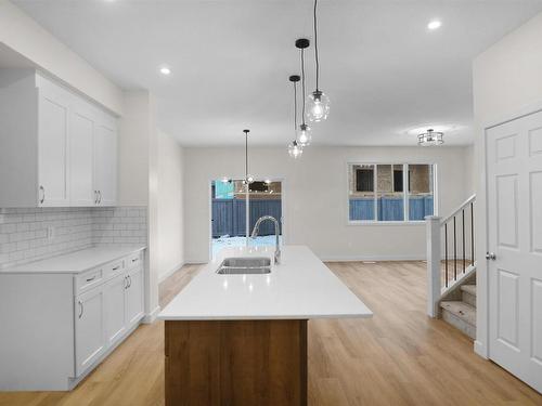 67 Nettle Crescent, St. Albert, AB - Indoor Photo Showing Kitchen With Double Sink With Upgraded Kitchen