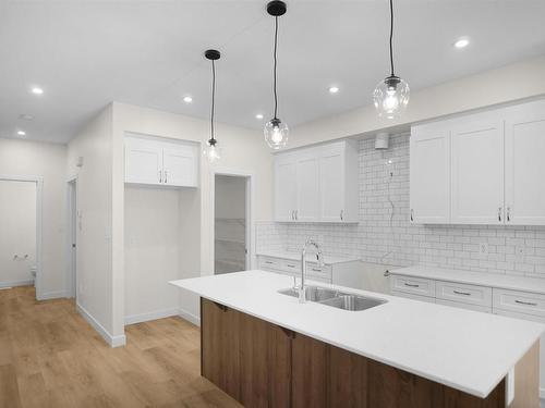 67 Nettle Crescent, St. Albert, AB - Indoor Photo Showing Kitchen With Double Sink With Upgraded Kitchen