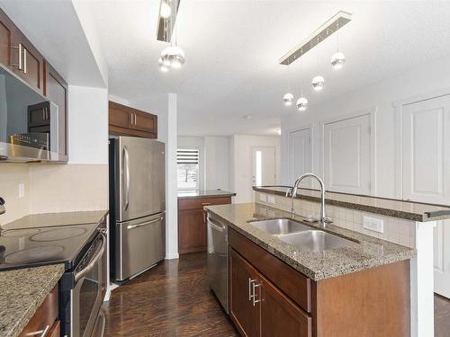 5241 Chappelle Road, Edmonton, AB - Indoor Photo Showing Kitchen With Stainless Steel Kitchen With Double Sink With Upgraded Kitchen