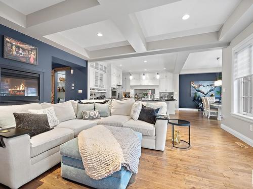 2231 Warry Loop, Edmonton, AB - Indoor Photo Showing Living Room With Fireplace