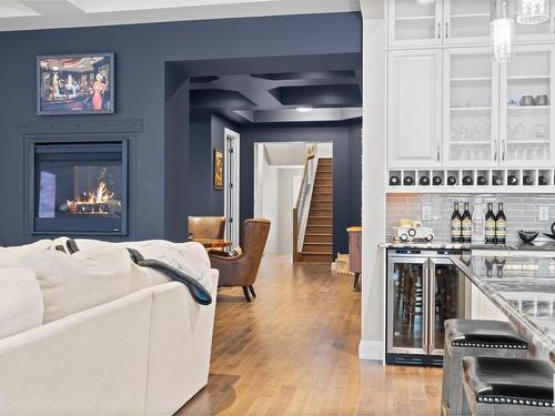 2231 Warry Loop, Edmonton, AB - Indoor Photo Showing Living Room With Fireplace