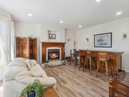 56220 Rge Rd 231, Rural Sturgeon County, AB - Indoor Photo Showing Living Room With Fireplace