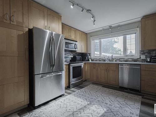 4807 122A Street, Edmonton, AB - Indoor Photo Showing Kitchen With Double Sink