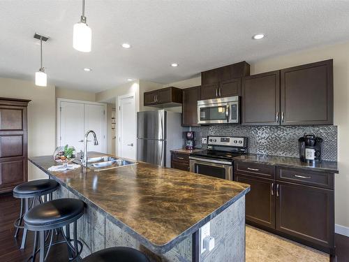 302 5025 Edgemont Boulevard Nw, Edmonton, AB - Indoor Photo Showing Kitchen With Double Sink