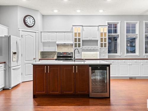 145 Dechene Road, Edmonton, AB - Indoor Photo Showing Kitchen With Double Sink