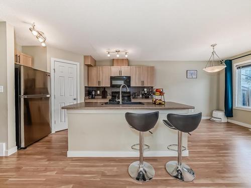 17333 8A Avenue Sw, Edmonton, AB - Indoor Photo Showing Kitchen With Double Sink