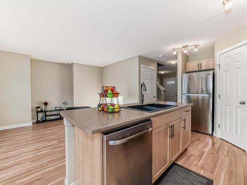 17333 8A Avenue Sw, Edmonton, AB - Indoor Photo Showing Kitchen With Double Sink