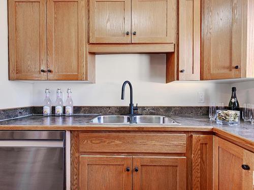 106 Dickinsfield Court, Edmonton, AB - Indoor Photo Showing Kitchen With Double Sink