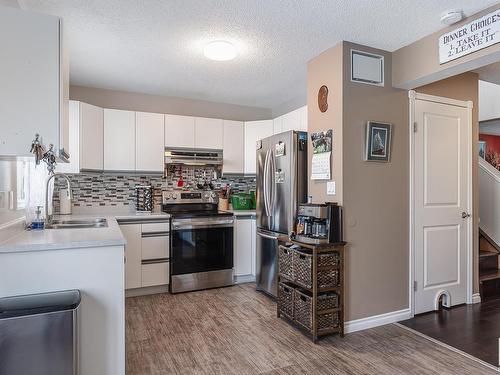 3819 23 Street, Edmonton, AB - Indoor Photo Showing Kitchen With Double Sink