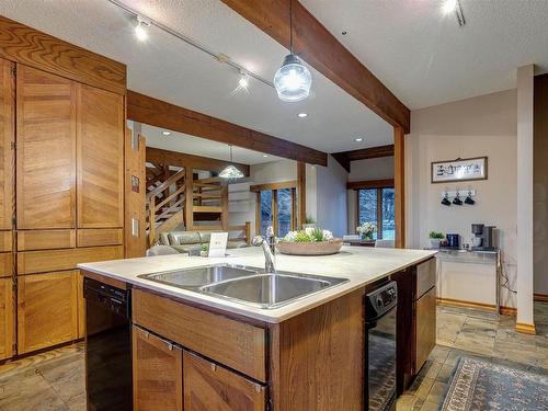 18420 8A Avenue, Edmonton, AB - Indoor Photo Showing Kitchen With Double Sink