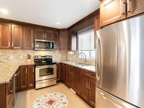 10138 143 Street, Edmonton, AB - Indoor Photo Showing Kitchen With Double Sink With Upgraded Kitchen