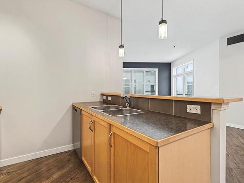 442 4827 104A Street, Edmonton, AB - Indoor Photo Showing Kitchen With Double Sink