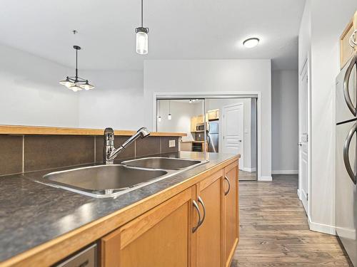 442 4827 104A Street, Edmonton, AB - Indoor Photo Showing Kitchen With Double Sink