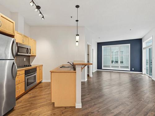 442 4827 104A Street, Edmonton, AB - Indoor Photo Showing Kitchen With Stainless Steel Kitchen