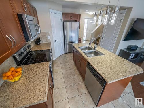 21720 99A Avenue, Edmonton, AB - Indoor Photo Showing Kitchen With Double Sink