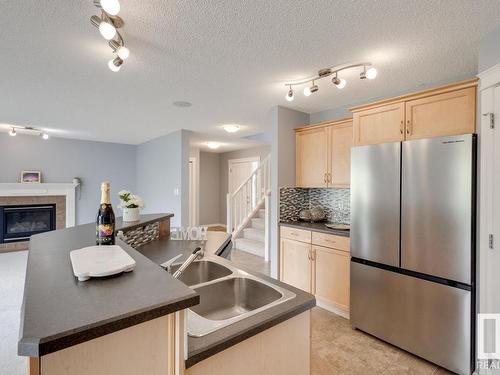 1050 Mckinney Green, Edmonton, AB - Indoor Photo Showing Kitchen With Stainless Steel Kitchen With Double Sink