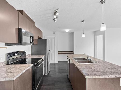 332 504 Albany Way, Edmonton, AB - Indoor Photo Showing Kitchen With Double Sink With Upgraded Kitchen