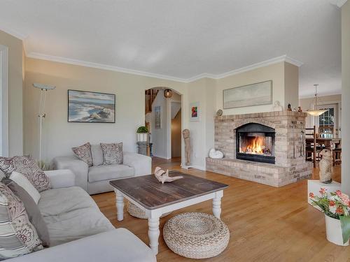 245008 Twp Rd 474, Rural Wetaskiwin County, AB - Indoor Photo Showing Living Room With Fireplace