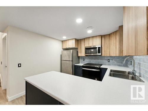 22527 99 Avenue, Edmonton, AB - Indoor Photo Showing Kitchen With Double Sink