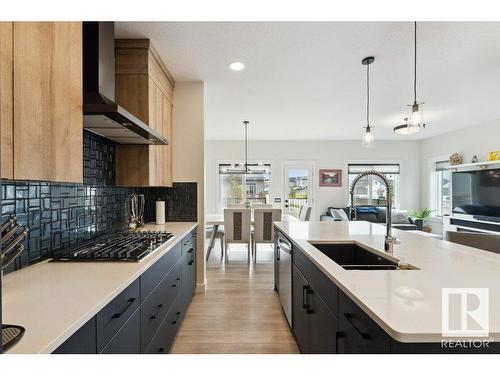 22527 99 Avenue, Edmonton, AB - Indoor Photo Showing Kitchen With Double Sink With Upgraded Kitchen