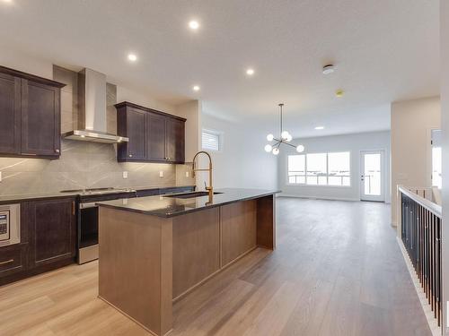 177 Stonehouse Way, Leduc, AB - Indoor Photo Showing Kitchen With Stainless Steel Kitchen With Upgraded Kitchen