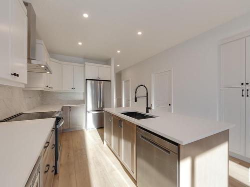 179 Stonehouse Way, Leduc, AB - Indoor Photo Showing Kitchen With Stainless Steel Kitchen With Upgraded Kitchen