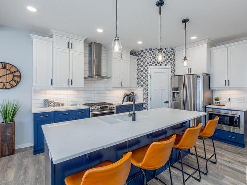 4658 Alwood Way, Edmonton, AB - Indoor Photo Showing Kitchen With Stainless Steel Kitchen With Upgraded Kitchen