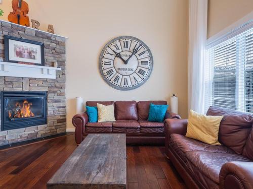 3620 14 Street Nw, Edmonton, AB - Indoor Photo Showing Living Room With Fireplace