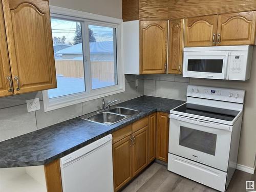 6728 136 Avenue, Edmonton, AB - Indoor Photo Showing Kitchen With Double Sink