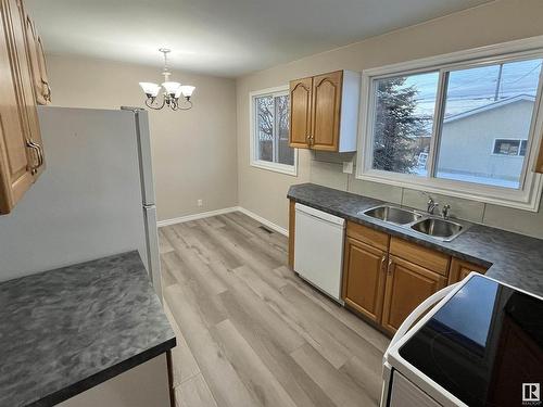 6728 136 Avenue, Edmonton, AB - Indoor Photo Showing Kitchen With Double Sink