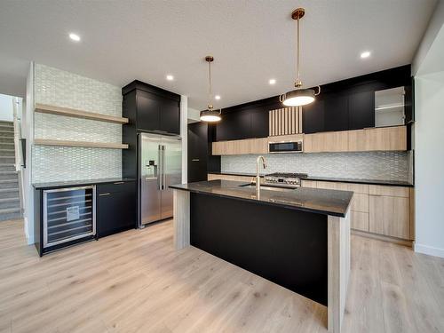 1410 Enright Landing, Edmonton, AB - Indoor Photo Showing Kitchen With Double Sink With Upgraded Kitchen