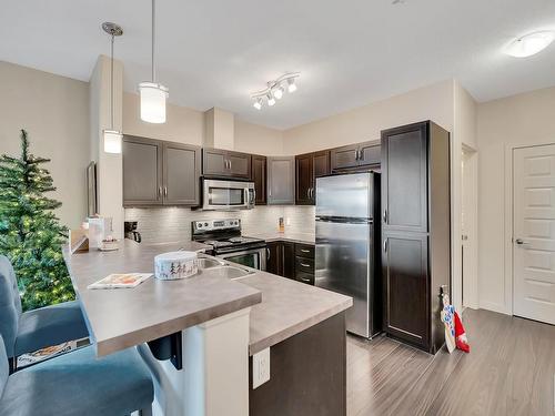 201 304 Ambleside Link Link, Edmonton, AB - Indoor Photo Showing Kitchen With Double Sink