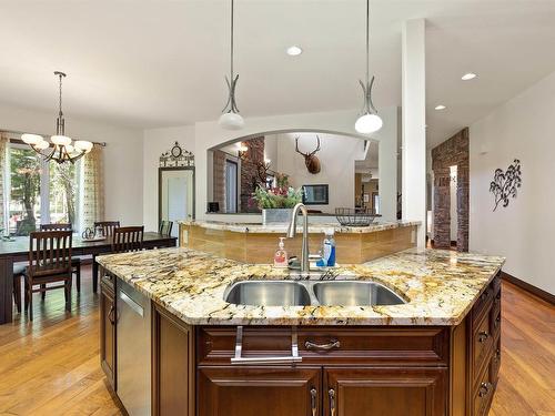 57 54315 Rge Rd 251, Rural Sturgeon County, AB - Indoor Photo Showing Kitchen With Double Sink