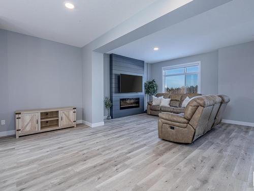 130 804 Welsh Drive, Edmonton, AB - Indoor Photo Showing Living Room With Fireplace