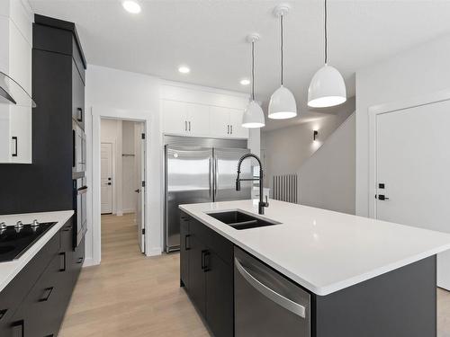 17907 73 Street, Edmonton, AB - Indoor Photo Showing Kitchen With Double Sink With Upgraded Kitchen