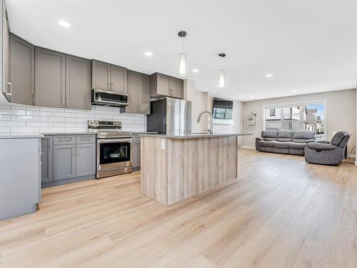 3504 4 Street, Edmonton, AB - Indoor Photo Showing Kitchen With Upgraded Kitchen