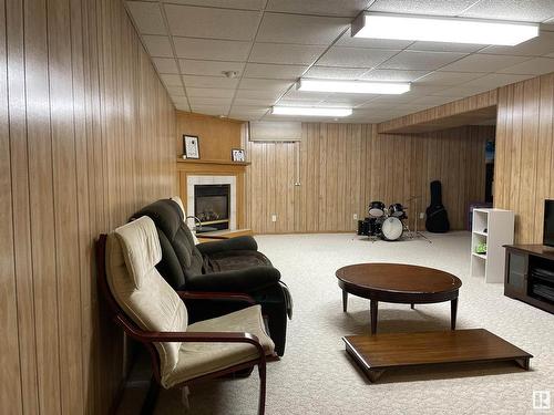 1181 68 Street Nw, Edmonton, AB - Indoor Photo Showing Basement With Fireplace