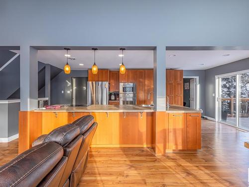 3 Zahar Drive, Rural Sturgeon County, AB - Indoor Photo Showing Kitchen With Stainless Steel Kitchen