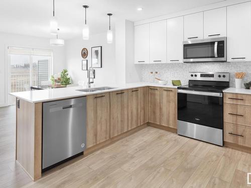 3404 169 Street, Edmonton, AB - Indoor Photo Showing Kitchen With Double Sink With Upgraded Kitchen