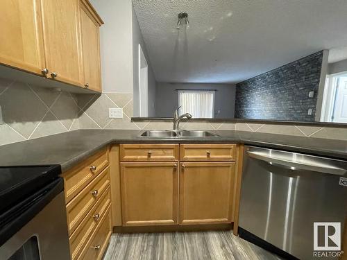 213 15211 139 Street, Edmonton, AB - Indoor Photo Showing Kitchen With Double Sink