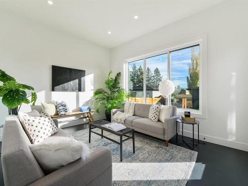 8105 144 Street, Edmonton, AB - Indoor Photo Showing Living Room