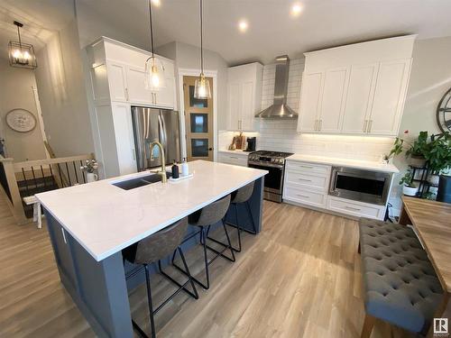 3 Holt Cove, Spruce Grove, AB - Indoor Photo Showing Kitchen With Double Sink With Upgraded Kitchen