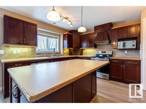 1021 Downey Way, Edmonton, AB - Indoor Photo Showing Kitchen With Double Sink